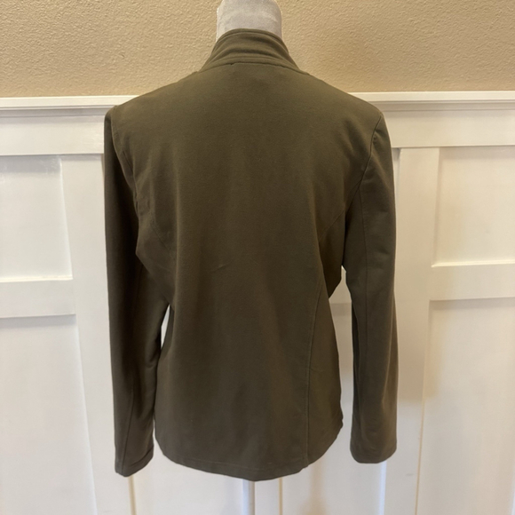 Tommy Hilfiger Classic Open-Front Military Band Jacket Size:M Green Buttons - Picture 5 of 11